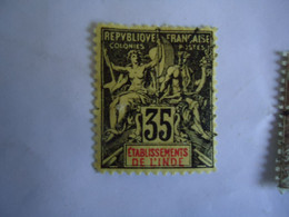 INDIA  FRANCE  COLONIES  USED   STAMPS 35C - Otros & Sin Clasificación