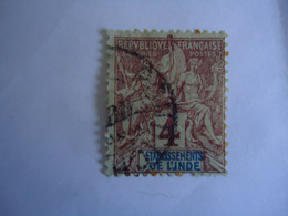 INDIA  FRANCE  COLONIES  USED   STAMPS 4C - Other & Unclassified
