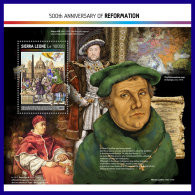 SIERRA LEONE 2017 ** 500 Years Reformation Martin Luther S/S - OFFICIAL ISSUE - DH1716 - Theologen