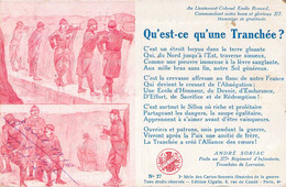 CPA MILITARIAT - Qu'est-ce Qu'une Tranchée - André Soriac Poême Dédié Au Lieutenant Colonel Emile Roussel - Weltkrieg 1914-18