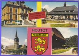 Carte Postale 27. Routot  Blason Très Beau Plan - Routot