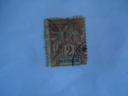 MARTINIQUE  FRANCE  COLONIES USED STAMPS 2C  WITH POSTMARK - Sonstige & Ohne Zuordnung