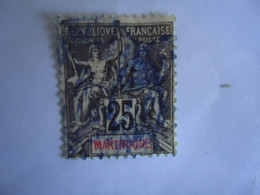 MARTINIQUE  FRANCE  COLONIES USED STAMPS 25C  WITH POSTMARK - Other & Unclassified