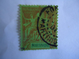 MARTINIQUE  FRANCE  COLONIES USED STAMPS 20C  WITH POSTMARK - Otros & Sin Clasificación