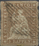 668734 USED SUIZA 1854 HELVETIA - Gebraucht