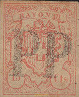 642267 USED SUIZA 1852 ESCUDO DE SUIZA - 1843-1852 Federal & Cantonal Stamps