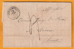 1845 - Petit Cachet Decazeville Sur LAC Vers Aniane, Hérault Via Rodez, Montpellier Et Gignac, Hérault - 1801-1848: Precursors XIX