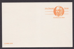 ETATS-UNIS ENTIER POSTAL CARTE JOHN HANCOCK NEUF 1978 - 1961-80