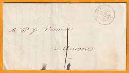 1844 - Petit Cachet Gignac Sur LAC De St André De Sangonis Vers 33 ANIANE, Hérault - Cursive Arrivée - 1801-1848: Voorlopers XIX