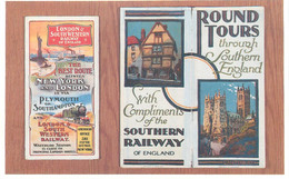 Dalkeith Publishing Railway Related Classic Poster Postcard Fold Back Round Tours Southern England - Matériel