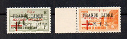 !!! ST PIERRE ET MIQUELON PAIRE N°310/311 NEUVE ** SIGNEE CALVES - Unused Stamps