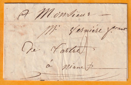 1840 - Petit Cachet Cessenon Sur Orb Sur LAC Vers 33 ANIANE, Hérault - Cursive Arrivée - Taxe 2 - 1801-1848: Voorlopers XIX