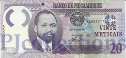 MOZAMBIQUE 20 METICAIS 2006 PICK 149a POLYMER AU/UNC - Mozambique