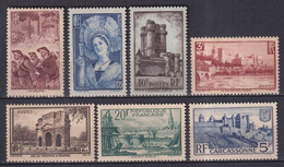 1938 - SERIE COMPLETE YVERT N° 388/394 ** MNH - COTE = 165 EUR. - - Nuevos