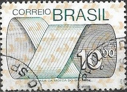 BRAZIL 1972 Scroll - 10cr. - Green, Brown And Black FU - Oblitérés