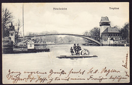 1924 Gelaufene AK Abtei Brücke Mit Trettboot Bei Treptow - Treptow