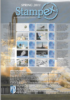 GB  STAMPEX Smilers Sheets   Spring 2011 - Space Exploration - Francobolli Personalizzati