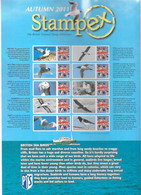 GB  STAMPEX Smilers Sheets   Autumn 2011 - British Sea Birds - Smilers Sheets