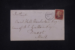 ROYAUME UNI - Victoria 1p Sur Enveloppe De Staines En 1867 Pour Duart - L 133777 - Covers & Documents
