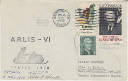 USA Driftstation ARLIS-VI Cover Signature Ca Barrow  MAY 13 1970 (RD165) - Scientific Stations & Arctic Drifting Stations