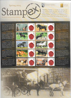 GB  STAMPEX Smilers Sheets   -  Spring 2014 - Working Horses - Timbres Personnalisés