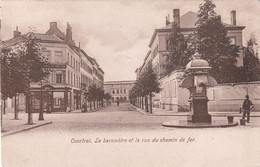 Kortrijk   Courtrai  Le Baromètre Public Et La Rue Du Chemin De Fer - Kortrijk