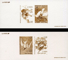 FRANCE 1995 BIRD DRAWINGS BY J.J.AUDUBON SET OF 2 DIE CARDS PROOF - Proofs, Unissued, Experimental Vignettes