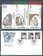 Canada BK187b-188b-189b MNH + FDC - Christmas 1995 (Capital Sculptures) - Folletos/Cuadernillos Completos