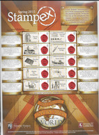 GB  STAMPEX Smilers Sheets   -  Spring 2015, Great British Inventions - Timbres Personnalisés