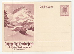 OLYMPIC GAMES, GARMISCH-PARTENKIRCHEN'36, PC STATIONERY, ENTIER POSTAL, 1936, GERMANY - Inverno1936: Garmisch-Partenkirchen