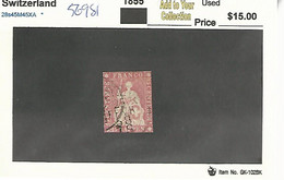 56981 ) Switzerland 1855  Postmark Cancel - Gebraucht