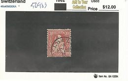 56983 ) Switzerland 1862  Postmark Cancel - Gebraucht