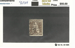 56984 ) Switzerland 1862  Postmark Cancel - Gebraucht