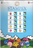 GB  STAMPEX Smilers Sheets   -  Spring 2017 - Mr Men &  Little Miss Cartoons - Francobolli Personalizzati