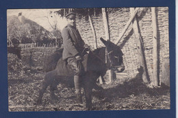 CPA Ane Donkey Voir Dos Cachet Marcophilie Militaria - Esel