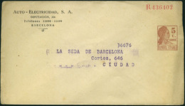 España - Sobre Entero Postal Publicitarios - Laiz O 1158 - 5cts. Castaño Publicidad "Auto - Electricidad S.A....." - 1931-....