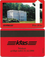 Denmark - KTAS - Marienlyst Castle (Red Reverse) - TDKD013a - Exp.31.12.1989, 5.000ex, 20kr, Used - Dinamarca