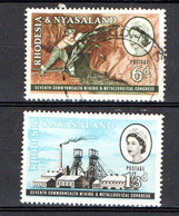 RHODESIA-NYASSALAND, 1961, Used Stamp(s), Mining Conference, Mich 40-41 , #nr. 476 - Rhodesia & Nyasaland (1954-1963)