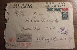 Italie Lettre Verifiée Pour Censure De 1941 De Ancône à Villerupt  1941 - Altri & Non Classificati