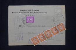 ITALIE - Taxes Sur Carte Du Ministère Des Transport En 1961 - L 133812 - Impuestos