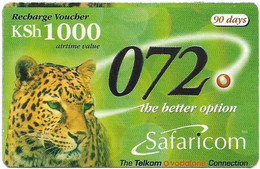 Kenya - Safaricom - Leopard 072, Exp. 31.01.2003, GSM Refill 1.000KShs, Used - Kenya