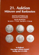 Catalogo D'asta Monasterium - Asta N. 21 - 04/12/2006 - Livres & Logiciels