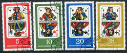 DDR / E. GERMANY 1967 Playing Cards Used.  Michel 1298-1301 - Used Stamps