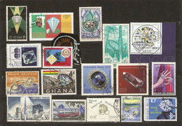 Diamant - Petit Lot De 18 Timbres + 20 Oblitérations "diamant" - Diamantstempel - Vrac (max 999 Timbres)