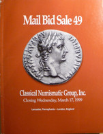 Catalogo D'asta CNG "Classical Numismatic Group" - Asta N. 49 - 17/03/1999 - Livres & Logiciels