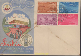 403684 MNH INDIA 1954 CENTENARIO DEL SELLO. TRANSPORTES POSTALES - Nuevos