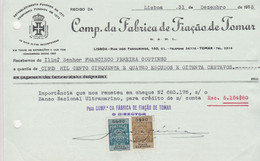 MY BOX 2 - PORTUGAL COMMERCIAL DOCUMENT  - LISBOA - TOMAR - FISCAL STAMP - Portugal