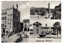 SALUTI DA PRATO - 1957 - BUS - PULLMAN - VEDUTE - Prato