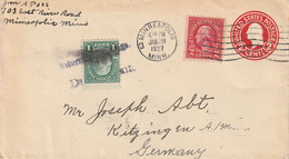 Etats Unis Entier Postal Pour L'Allemagne 1927 - 1921-40