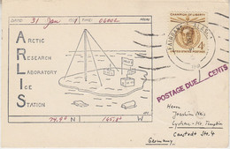 USA Driftstation ARLIS-I Card 31 JAN 1961 Ca Fairbanks  (RD178) - Forschungsstationen & Arctic Driftstationen